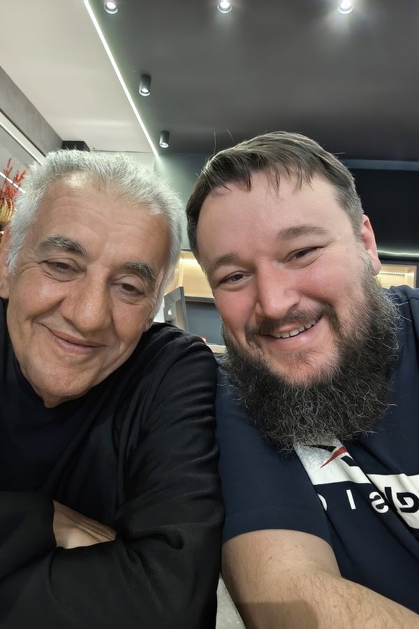 Selfie de Sinval com o filho